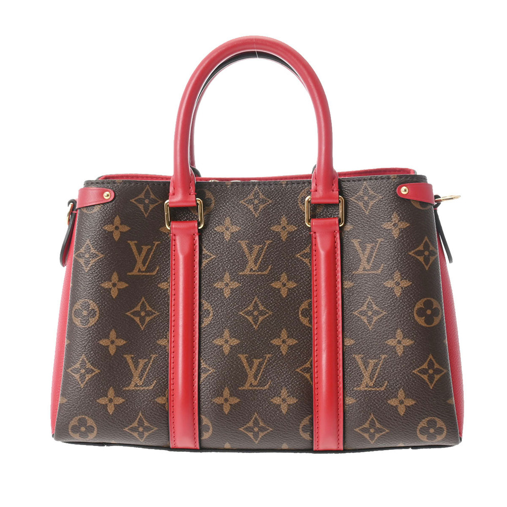 Louis Vuitton Monogram Soufflot NV BB Cerise Red Canvas Handbag